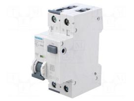 RCBO breaker | Inom: 16A | Ires: 10mA | Poles: 1+N | 230/400VAC | IP20