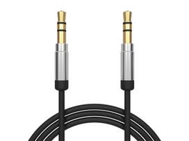 TV, SAT, HDMI, DVI kabeliai ir priedai // HDMI, DVI, AUDIO jungiamieji laidai ir priedai // 91-270# Przyłącze wtyk 3,5st-wtyk 3,5st 1m metal aux