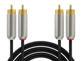 TV, SAT, HDMI, DVI kabeliai ir priedai // HDMI, DVI, AUDIO jungiamieji laidai ir priedai // 91-251# Przyłącze 2xrca metal  2,5m