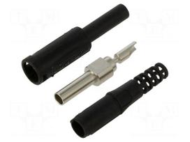 Laboratory connector: 4mm banana | socket | 1kV | 32A | black | Ø: 4mm