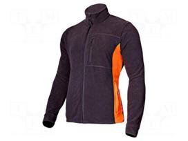 Fleece sweatshirt | Size: XL | graphite-orange | 290g/m2