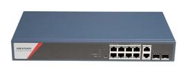 Hikvision DS-3E1512HP-SI-8P2T2F network switch Managed Gigabit Ethernet (10/100/1000) Power over Ethernet (PoE) Blue