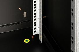 Wall mount cabinet 19" 16U rack 600x600 blk