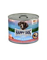 HAPPY DOG Sensible Puppy Junior Vištiena, lašiša ir bulvės – 200 g drėgnas maistas šuniukams ir jauniems šunims