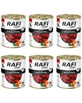 RAFI Classic su jautiena, 6 x 800 g šlapias šunų maistas
