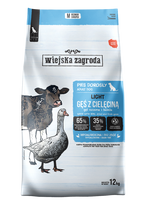 Wiejska Zagroda sausas šunų ėdalas „Light“ – žąsiena su veršiena (suaugusiems šunims) 12 kg