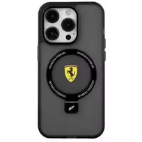 FERRARI FEHMP15MUSCAK iPhone 15 Plus | 14 Plus 6.7" Black Hard Case with Ring Stand, 2023 Collection, MagSafe