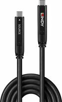 Lindy 8m USB 3.2 Gen 1 and DP 1.4 Type C Hybrid Cable