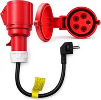 Qoltec Power adapter CEE 32A 5P 400V socket to SCHUKO