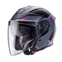 Atviras šalmas Caberg Flyon II Boss matinė juoda/rožinė