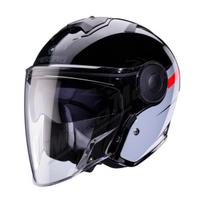 Atviras šalmas Caberg Soho Zephyr juoda/pilka/raudona