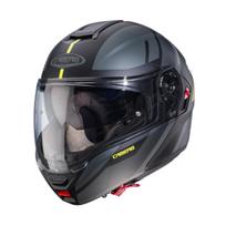 Atverčiamas šalmas Caberg Drift Evo X Manta matinė juoda/pilka/geltona