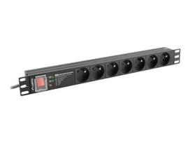LANBERG PDU Rack pro 19i 1U 7x FR 2m
