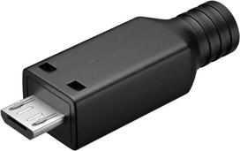 Kištukas micro-USB B tipo kabelinis, lituojamas