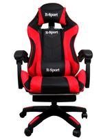 žaidimų Fotelis K4 R-sport Red & Black Su Kojų Atrama + Masažuoklis