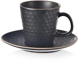 Puodelis su lėkštute Lumarko Tea Time, juoda sp., 0.095 l