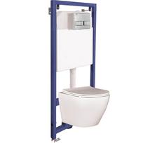 Pakabinamojo unitazo komplektas įleistinis potinkinis Laveo Akan Desna, 10 - 17.5 cm x 52.5 cm