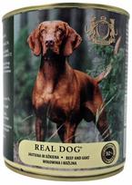 Šlapias šunų maistas Real Dog Super Premium Adult, jautiena/ožkos mėsa 0.8 l