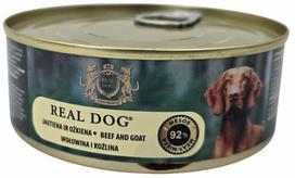 Šlapias šunų maistas Real Dog Super Premium Adult, jautiena/ožkos mėsa, 0.24 kg