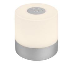 Briloner - įkraunama, su jutikliniu šviesos reguliavimu lauko stalinė LED lempa LED/2W/5V 2700K IP44 matinis chromas
