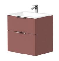 Vonios spintelė Kame Big 60cm 2 stalčiai, be kriauklės, Antikinė raudona BU/6-3DR/40-BIG