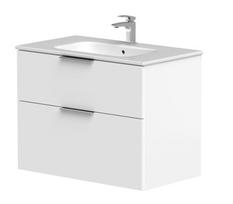 Vonios spintelė Kame Big 80cm 2 stalčiai, be kriauklės, Baltas Matinis BU/8-3DR/WS-BIG