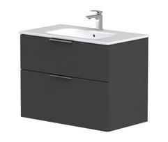 Vonios spintelė Kame Big 80cm 2 stalčiai, be kriauklės, Grafitas BU/8-3DR/D27-BIG