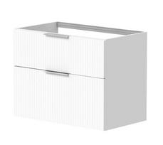 Vonios spintelė Kame Big 80cm 2 stalčiai, Po stalviršiu, Be kriauklės, Rievota fasadė, Baltas matinė BUC/8-3DR/WSF10-BIG