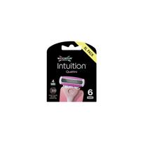 Wilkinson Sword Intuition Quattro - keičiamos skutimosi galvutės moteriškiems „Intuition Quattro“ skustuvams, 6 vnt.
