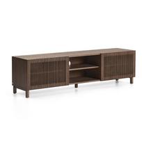 Tamsiai rudos spalvos TV spintelė iš riešutmedžio 180x49,5x42,5 cm Beyla – Kave Home