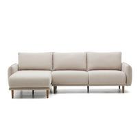 Kampinė sofa smėlio spalvos (kintama) Carlota – Kave Home