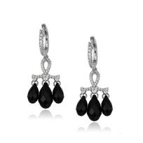 Auksuoti auskarai su žėrinčiais Swarovski kristalais