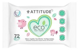 Drėgnos servetėlės ​​kūdikiams Attitude, 72 vnt