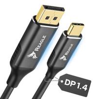 KABELIS THUNDERBOLT 4/3 USB-C Į DISPLAYPORT DP 1.4 4K 165HZ HDR 2M