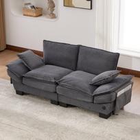 Modulinis sofas, 2 vietų, USB-C, 190x73x84 cm, 1 vnt