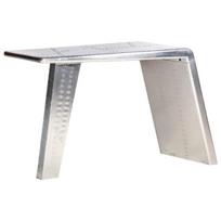 vidaXL Aviator rašomasis stalas, sidabrinės sp., 112x50x76cm, metalas