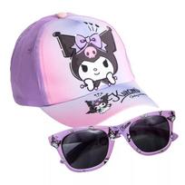 Hello Kitty Kuromi saulės akinių ir kepurės rinkinys