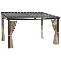 Pergola su stogu, 3,5x3 m, reguliuojamas aukštis, 1 vnt