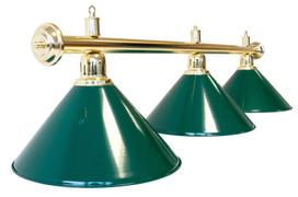 Biliardo lempa Evergreen, žalia, 3 varpeliai, Ø 35 cm, 112 cm