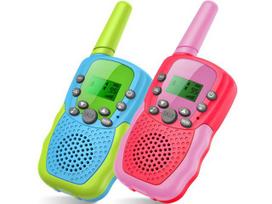 Racijų rinkinys vaikams 2 vnt. su žibintuvėliu (Walkie-Talkie)