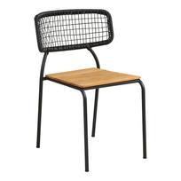 Lauko kėdė NASHVILLE 4 vnt. Natūrali/Juoda