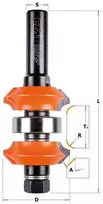 Apvalinimo freza CMT; S=12 mm; D=38 mm