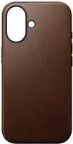 Nomad modernus odinis dėklas, rudas – iPhone 16