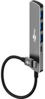 „Goobay Slim“ 4 prievadų USB šakotuvas, USB-C™ į USB-C™/USB-A, 5Gb/s