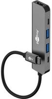 Goobay plonas 5 prievadų USB šakotuvas su HDMI™ 5Gbps