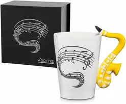 Froster Elegantiška muzikinio instrumento formos puodelis, muzikos mylėtojams