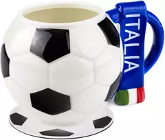 Sprintigo Didelis futbolo formos puodelis su 700 ml talpa ir silikonine padėkliuke, futbolo gerbėjams