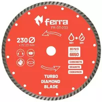 Ferra turbo deimantinis diskas sausam ir šlapiam pjovimui