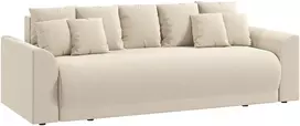 Aosom Sofa-lova 190x150x44 cm smėlio spalvos korduro audinys su daiktadėže