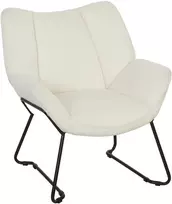 Fotelis Aosom Akcentinė kėdė 71x73x81 cm Balta Sherpa-fleeces apmušalai